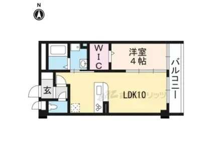 CHAINON城南(1LDK/2階)の間取り写真