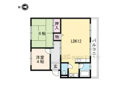 南井ハイツ(2LDK/3階)の間取り写真