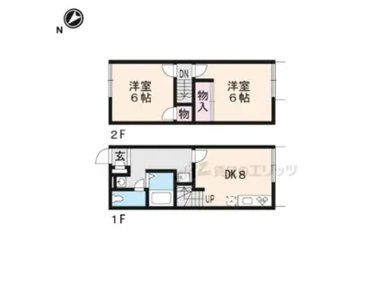 レオパレスカトレア(2LDK/1階)の間取り写真