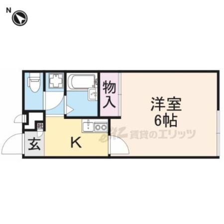 レオパレス孫平治(1K/1階)の間取り写真