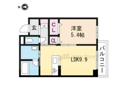 シャーメゾンレフィーノ(1LDK/2階)の間取り写真