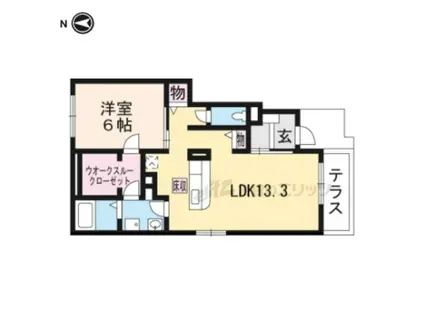 BELLE CASA(1LDK/1階)の間取り写真