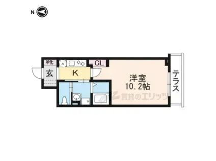 ソフィアブリュー(1K/1階)の間取り写真