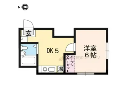 CASA HILLS 園部(1DK/2階)の間取り写真