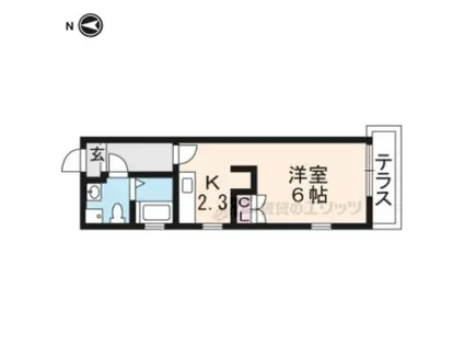 グランドーリア大宮松原(1K/1階)の間取り写真