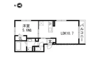 アージュ(1LDK/3階)の間取り写真