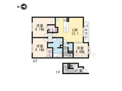 ILLA CLAIR(3LDK/2階)の間取り写真