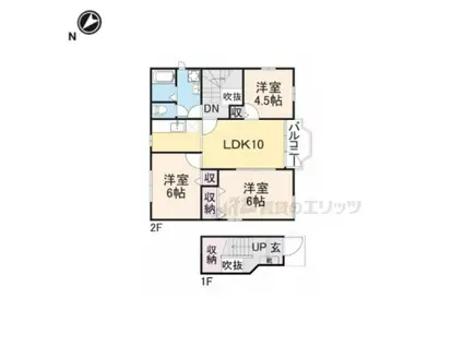 サンセール(3LDK/2階)の間取り写真