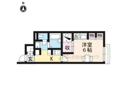 レオパレス篠山(1K/2階)の間取り写真