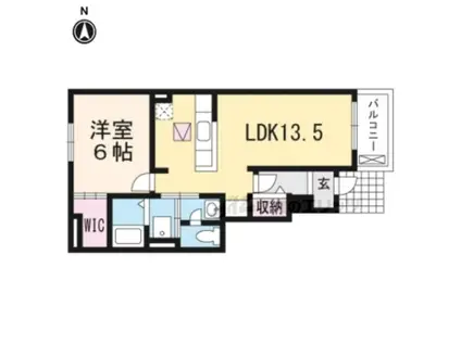 カーサ・アモーレ(1LDK/1階)の間取り写真