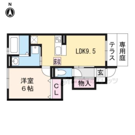 ラファミーユ(1LDK/1階)の間取り写真
