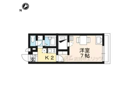 レオパレスRACOND7能登川(1K/2階)の間取り写真