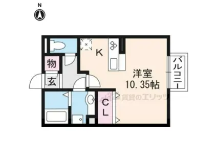 ドリームメゾンHYS(ワンルーム/1階)の間取り写真