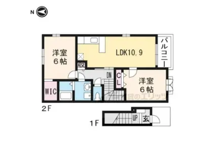 エクセレンス・(2LDK/2階)の間取り写真