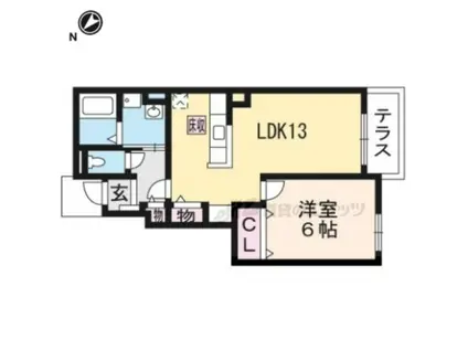 エフパティオ(1LDK/1階)の間取り写真