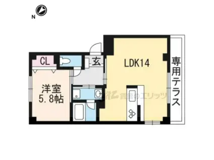 LAGUNA(1LDK/1階)の間取り写真