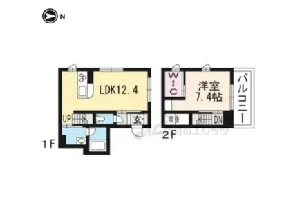 シャーメゾン東寺道(1LDK/2階)の間取り写真