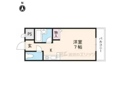 コレクション津田(ワンルーム/3階)の間取り写真