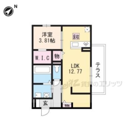 MAISON CLAIR (1LDK/1階)の間取り写真