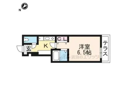 MR.3(1K/1階)の間取り写真