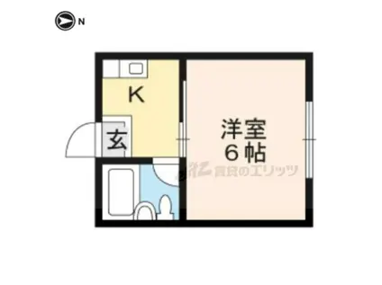 グランズ丹波橋(1K/1階)の間取り写真