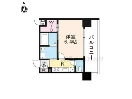 プレサンス THE KYOTO 東福寺 ウエスト(1K/3階)の間取り写真