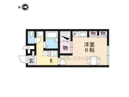 レオパレスESPOIR(1K/1階)の間取り写真