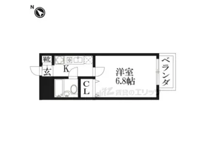 寺内ハイツ B棟(1K/1階)の間取り写真