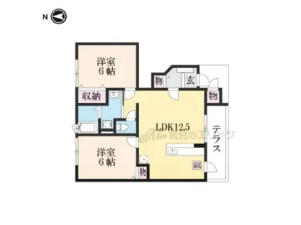 サニーデイ(3LDK/2階)の間取り写真