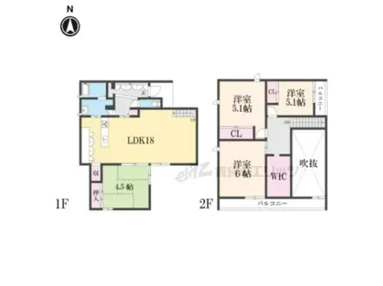 草津線 手原駅 徒歩20分 2階建 築6年(4LDK)の間取り写真