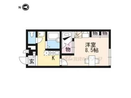 レオパレス伊吹(1K/1階)の間取り写真