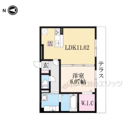 セジュールあすか(1LDK/1階)の間取り写真