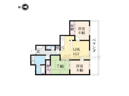 AG SOLEIL 福知山(3LDK/4階)の間取り写真