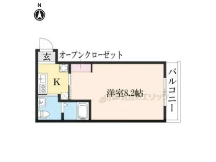 サンクトスコート五条室町(1K/3階)の間取り写真