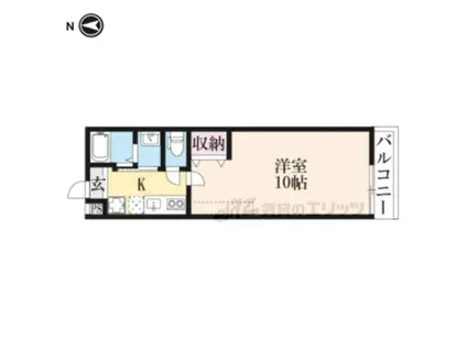 アークリード石山(1K/4階)の間取り写真