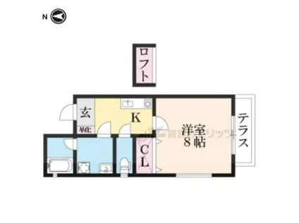 ワイアール東山(1K/1階)の間取り写真