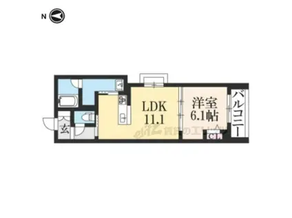 VIA SOLE やましな(1LDK/2階)の間取り写真