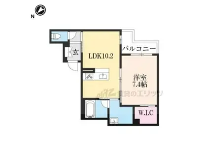 クオリスタ奈良(1LDK/2階)の間取り写真