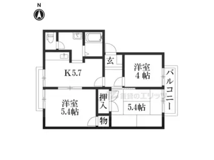 メゾン菖蒲台(3K/1階)の間取り写真