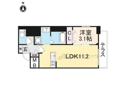 LA RIVIERE OKAMOTO(1LDK/3階)の間取り写真