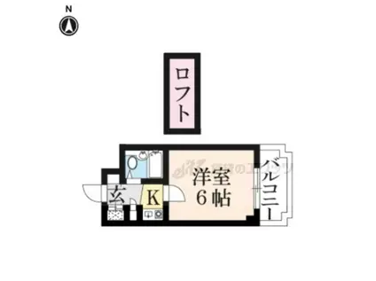 シティパレス西大寺北町P-Ⅰ(1K/2階)の間取り写真