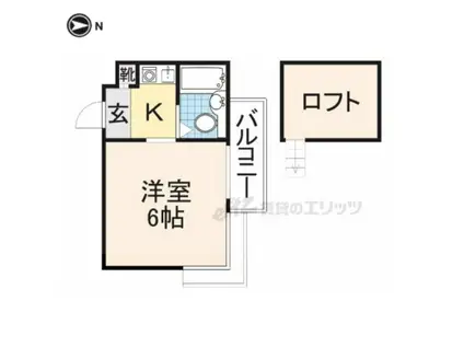 シティパレス西大寺P-2(1K/1階)の間取り写真