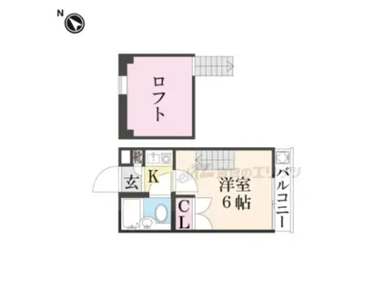 シティパレス西大寺P-2(1K/1階)の間取り写真