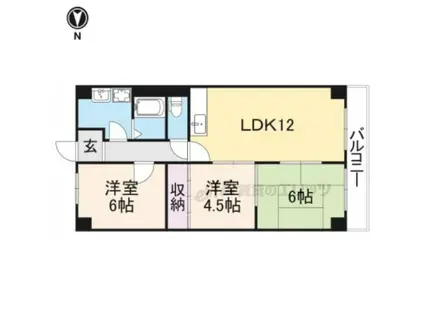 サンマリンニチベン(3LDK/3階)の間取り写真