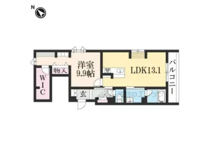 ラ・ルミエール(1LDK/3階)の間取り写真