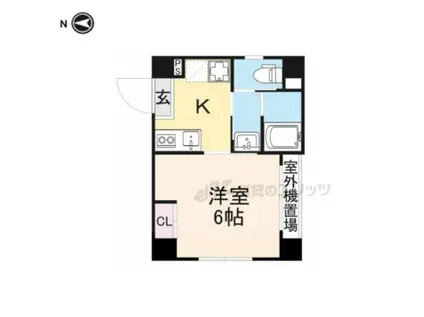 ロータス西陣(1K/5階)の間取り写真