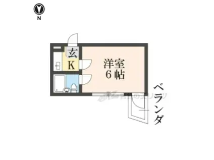 スコッチテリア三条(ワンルーム/3階)の間取り写真