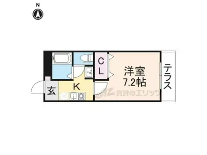 バローゼ8(1K/1階)の間取り写真