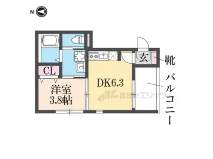 LAUGH TALE(2LDK/1階)の間取り写真