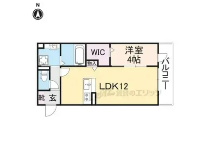 グラン ウーヴェルト(1LDK/1階)の間取り写真